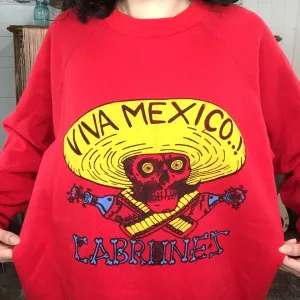 Vintage 90s | Deadstock | Viva Mexico Sweatshirt | XL