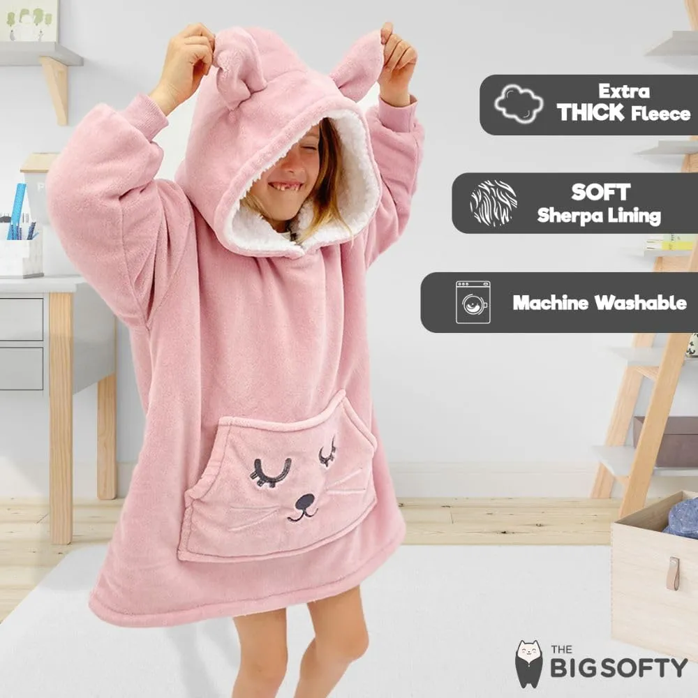 Wearable Blanket Kids 3-10yr, Fun Animal Kids Blanket Hoodie, Hooded Sweatshirt, Oversized Comfy Hoodie Boys, Girls, Toddlers