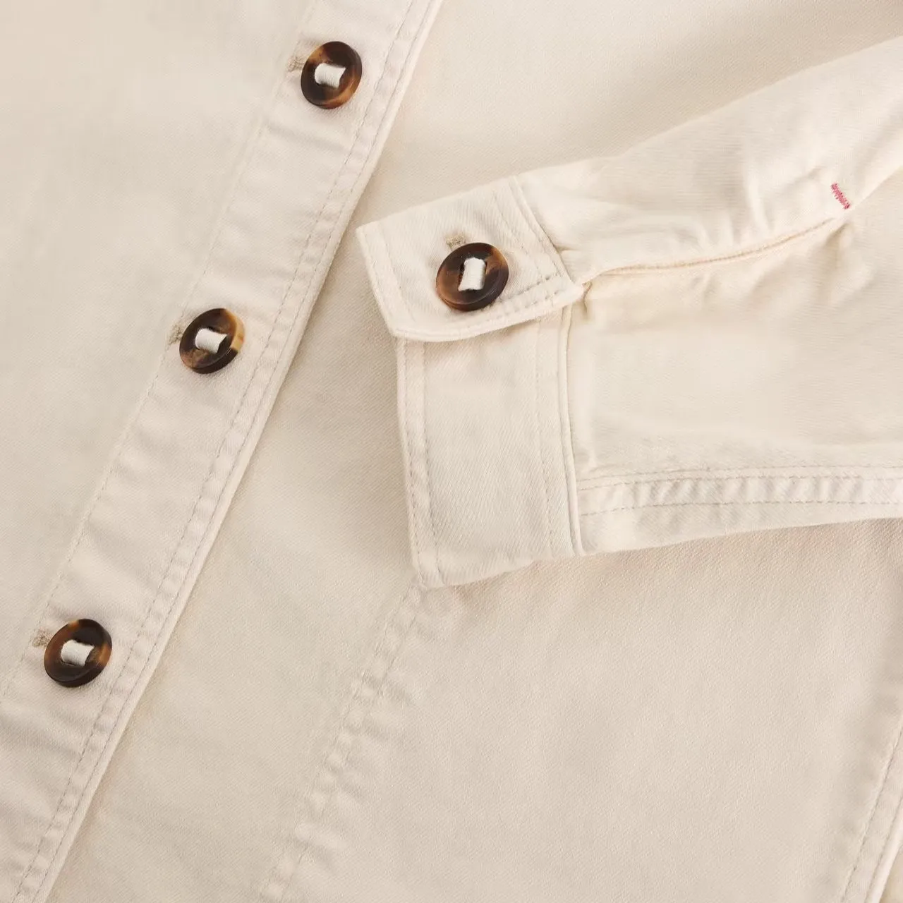White Stuff Eden Denim Collared Jacket in Light Natural