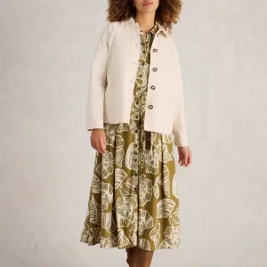 White Stuff Eden Denim Collared Jacket in Light Natural