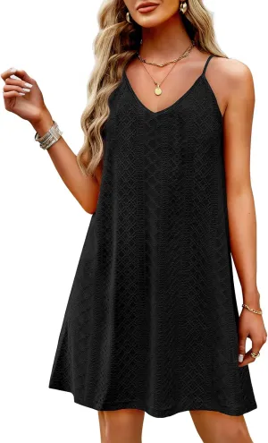 WIHOLL Swimsuit Cover Up for Women Crochet Hollow Out Summer V Neck Dresses 2025