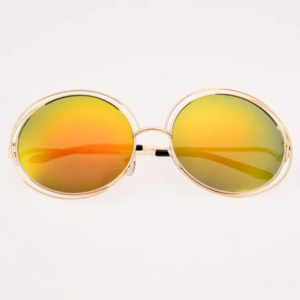 Women Retro Style Casual Round Eyewear Sunglasses