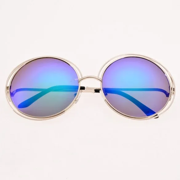 Women Retro Style Casual Round Eyewear Sunglasses