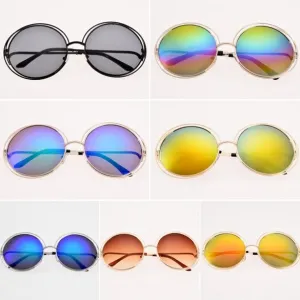 Women Retro Style Casual Round Eyewear Sunglasses
