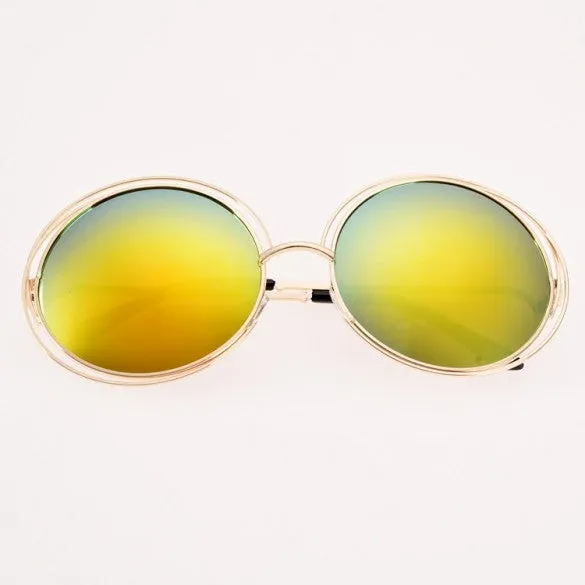 Women Retro Style Casual Round Eyewear Sunglasses