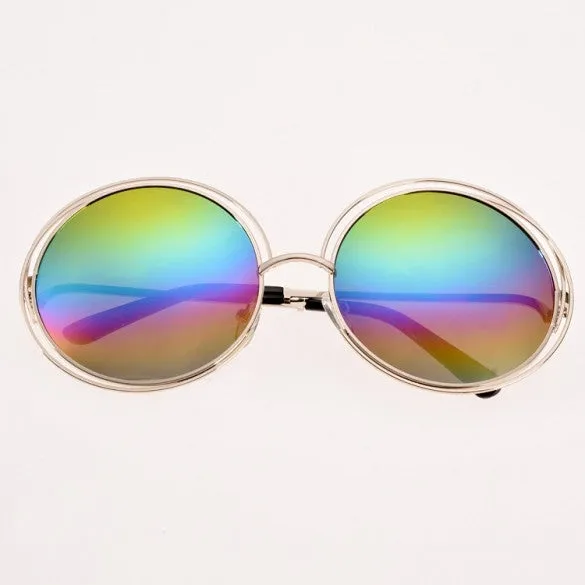 Women Retro Style Casual Round Eyewear Sunglasses