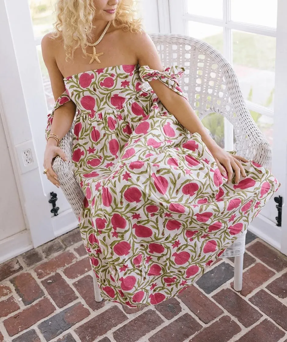 Women Tie Shoulder Maxi Dress Y2k Summer Floral Boho Long Dress Sleeveless Tiered Flowy Beach Sundress