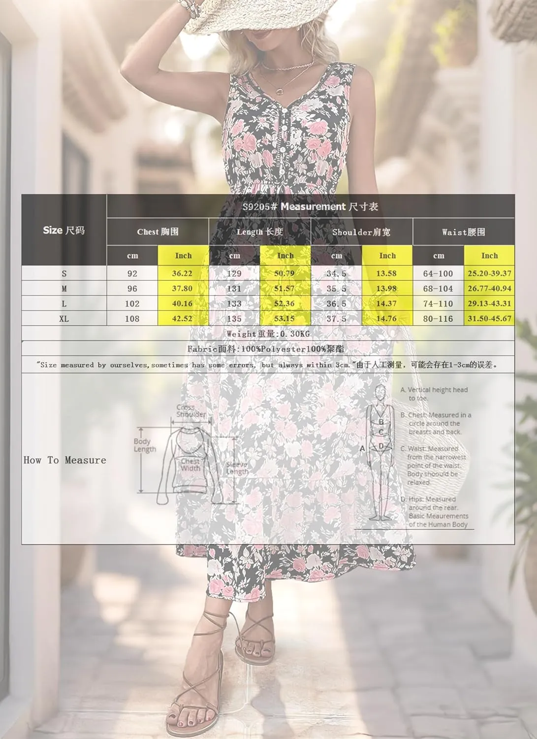 Women's 2025 Boho Sundresses Casual Summer Tank Dress V Neck Sleeveless Flowy A-Line Buttoned Maxi Floral Beach Dresses