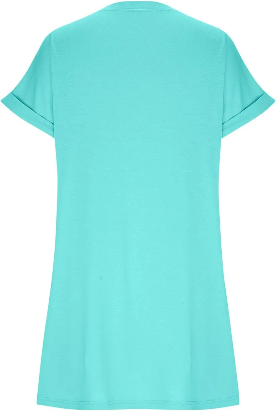 Womens Casual Summer Mini Tunic Dresses Short Sleeve Shift Dress Loose Crewneck Tshirt Sundress with Pockets