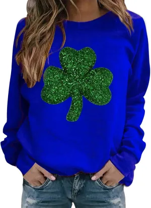 Womens Crewneck Sweatshirts Funny Saint Patricks Day Hoodies Irish Sweatshirts for St Pattys Day Party Fun Hoodie