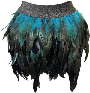 Womens Mardi Gras Exotic Wild Colorful Fun Feather Skirt Skirt Teens Rockabilly Skirt Pleated Midi Skirt Princess