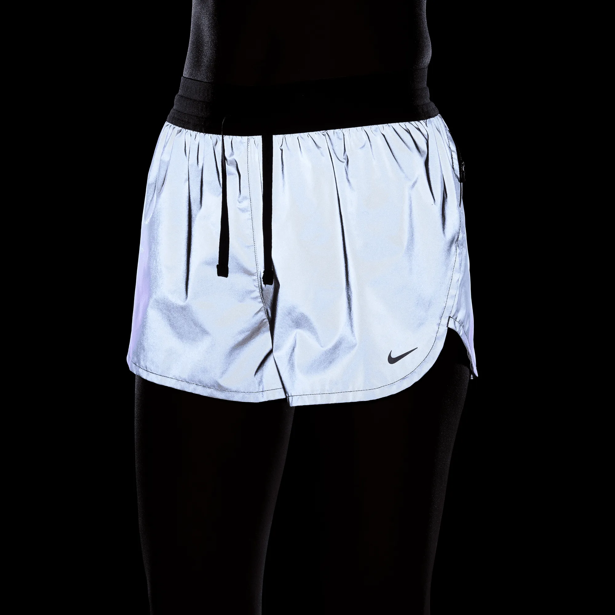 Women's Nike Running Division 3" Unlined Reflective Running Shorts (011 - Black/Reflective Silver/Reflective Black)