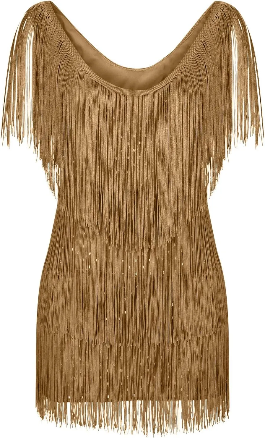 Women's Novelty Dress Fringe V Neck Dresses Sexy Sleeveless Fashion Party Outfits Performance Off Shoulder Dress