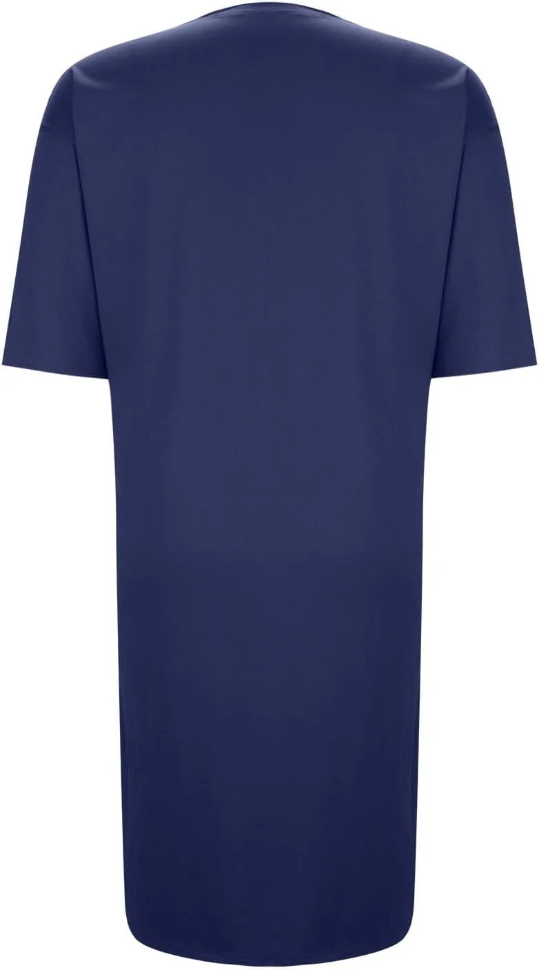 Women's Oversized Tshirt Dresses Short Sleeve Casual Shift-Dress Summer Soft Crewneck Tunic Dress Knee Length