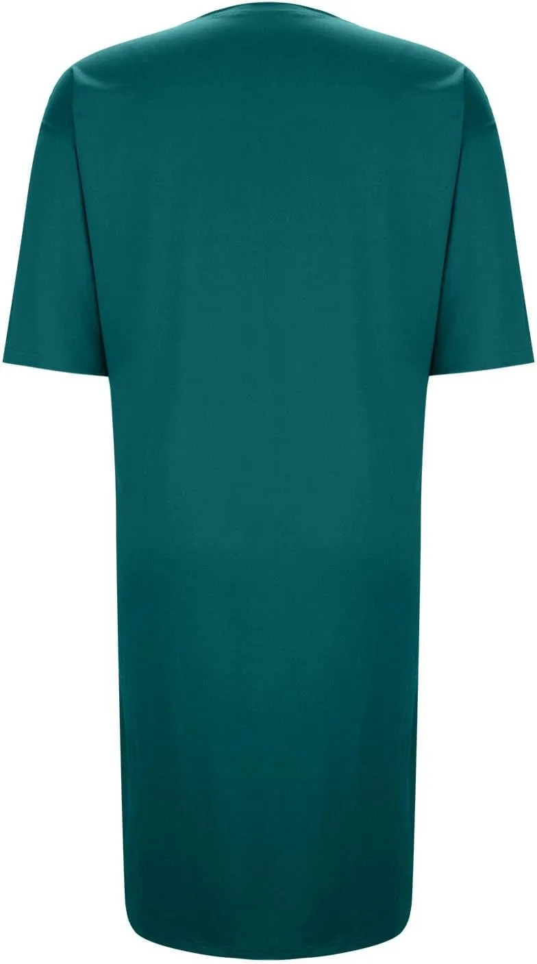 Women's Oversized Tshirt Dresses Short Sleeve Casual Shift-Dress Summer Soft Crewneck Tunic Dress Knee Length