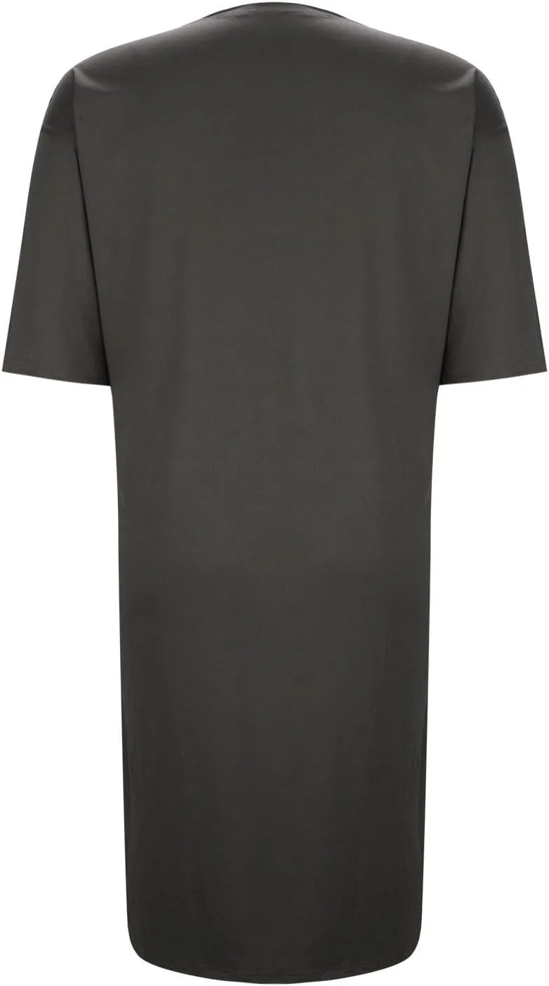 Women's Oversized Tshirt Dresses Short Sleeve Casual Shift-Dress Summer Soft Crewneck Tunic Dress Knee Length