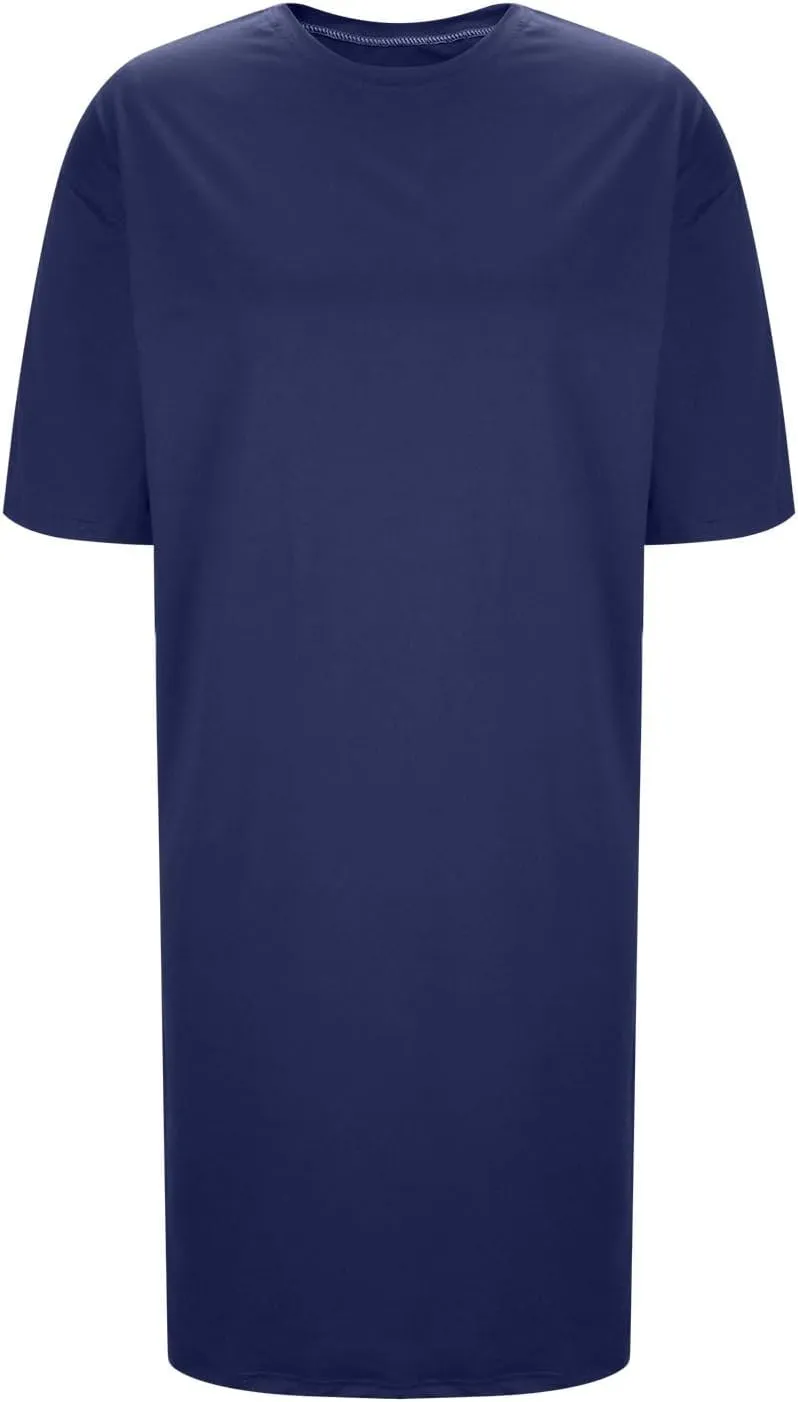 Women's Oversized Tshirt Dresses Short Sleeve Casual Shift-Dress Summer Soft Crewneck Tunic Dress Knee Length