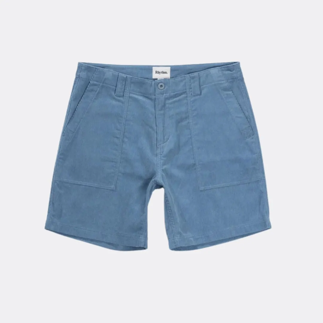 Worn Path Cord Shorts (Mineral Blue)